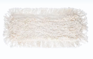 Frange coton poches et languettes 40 cm pour lavage à plat