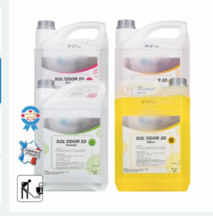 Détergent désodorisant pour l'entretien régulier des sols 2D 5 litres (Parfum : Citron)