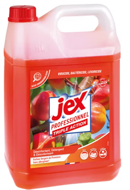 Capture d'écran 2025-11-18 091104 Jex Professionnel désinfectant Triple Action Vergers de Provence 5L - nettoie, désinfecte, parfume