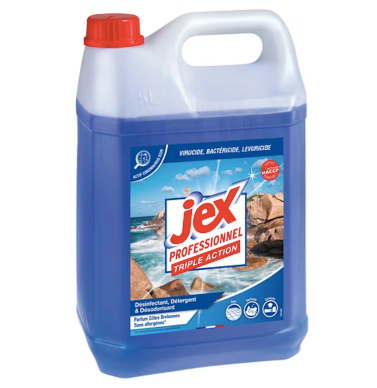 Jex Professionnel désinfectant Triple Action Côtes Bretonnes 5L - nettoie, désinfecte et parfume